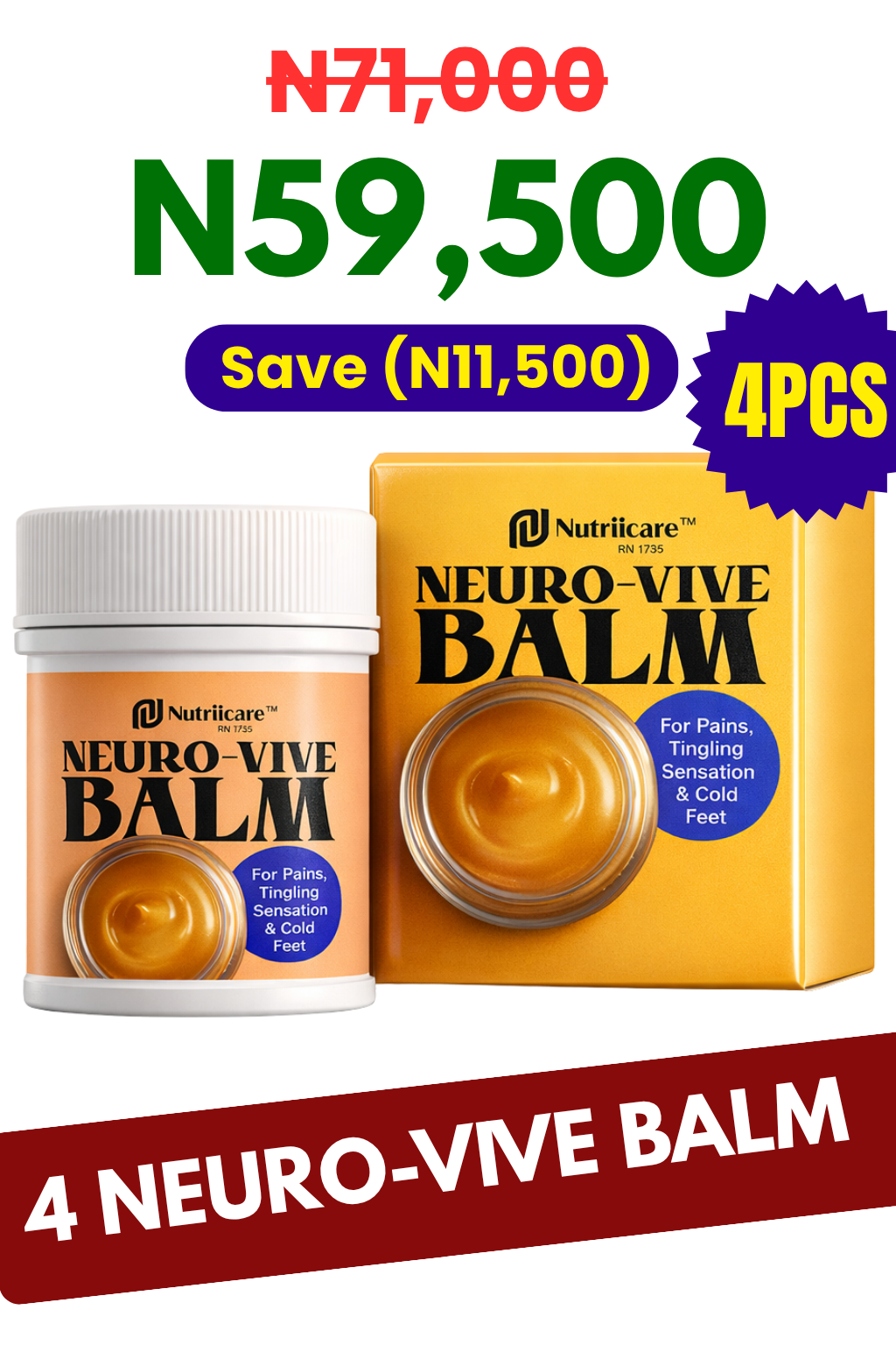 Standard Plan - 4 Neuro-Vive Balm