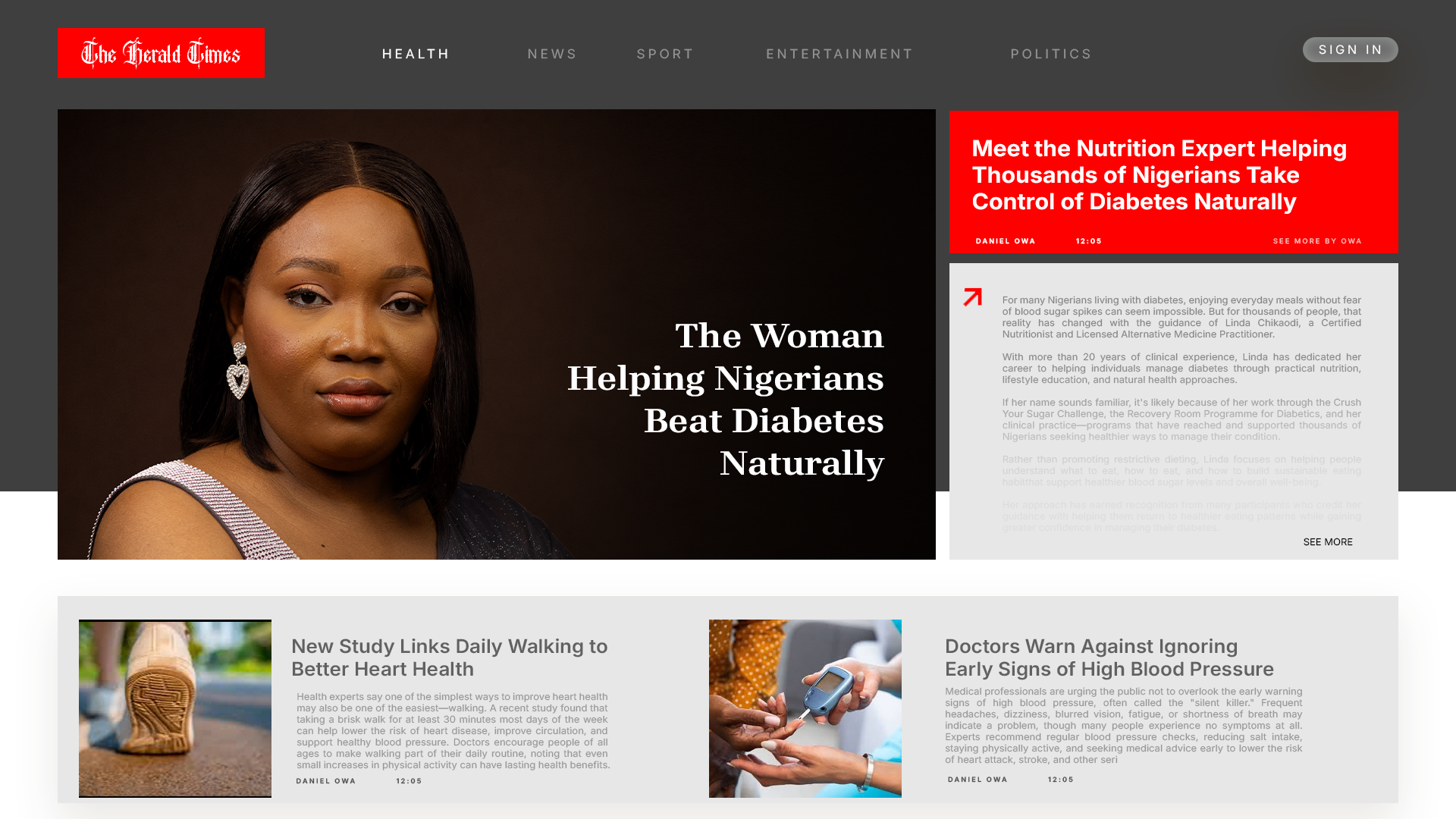 Mrs Linda Chikaodi featured in the press or media