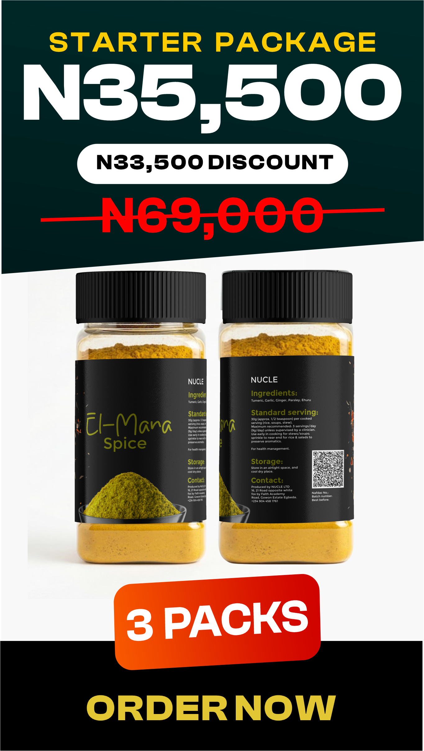 Regular Pack - 2 Packs - N30,000